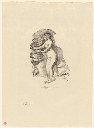 Nő szőlővel alkotó: Pierre Auguste Renoir