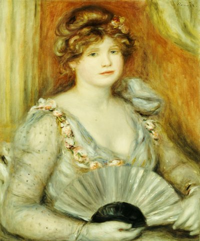 Nő ventilátorral alkotó: Pierre Auguste Renoir