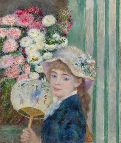 Nő legyezővel, 1879 körül alkotó: Pierre Auguste Renoir