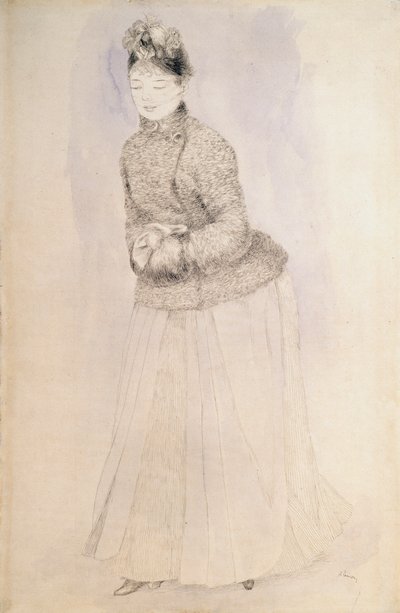 Nő muffal, c1883-c1884. alkotó: Pierre Auguste Renoir