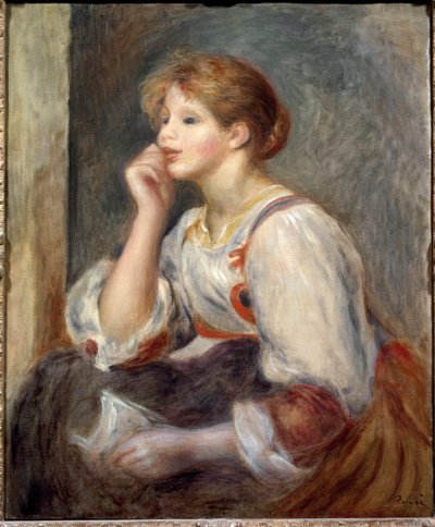 Frau mit einem Brief von Pierre Auguste Renoir