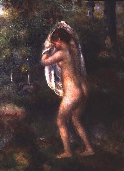 Fiatal lány vetkőző (olaj, vászon) alkotó: Pierre Auguste Renoir