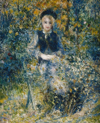 Fiatal lány a padon; A fiatal lány a padon, 1875 alkotó: Pierre Auguste Renoir