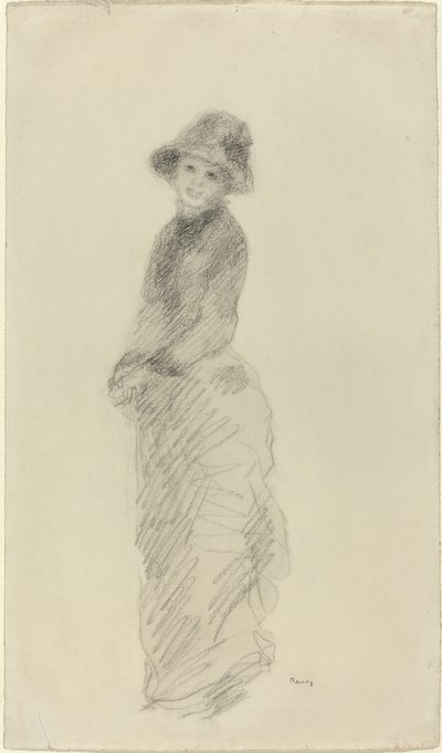 Fiatal nő áll, c. 1880. alkotó: Pierre Auguste Renoir