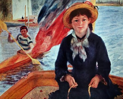 Fiatal nő egy csónakban (Lise Trehot) alkotó: Pierre Auguste Renoir