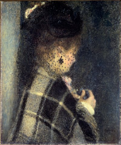 Fiatal nő kis fátyollal, 1870 körül (olaj, vászon) alkotó: Pierre Auguste Renoir