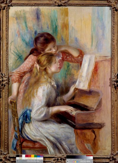 Fiatal lányok a zongoránál Pierre Auguste Renoir (1841-1919) előkészítő tanulmánya 1892 V. 1,16x0,81 m Párizs, musee de l