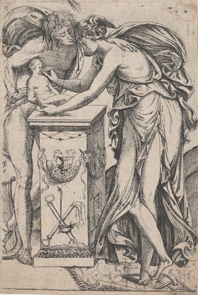 Apollón és a szobrászat szelleme, 1607-61. alkotó: Pierre Biard