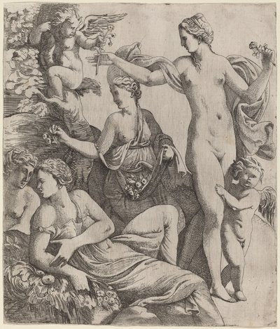 Vénusz a kegyelmekkel és Puttival alkotó: Pierre Biard the Younger