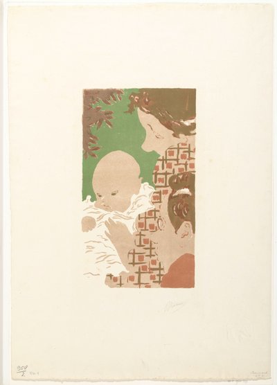 Andrée Terasse fiával, Jean fiával és Pierre Bonnard testvérével Scene de famille alkotó: Pierre Bonnard