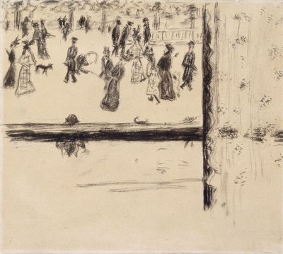 Boulevard des Batignolles, 1896-1898 körül (ecset és fekete tinta a papíron) alkotó: Pierre Bonnard