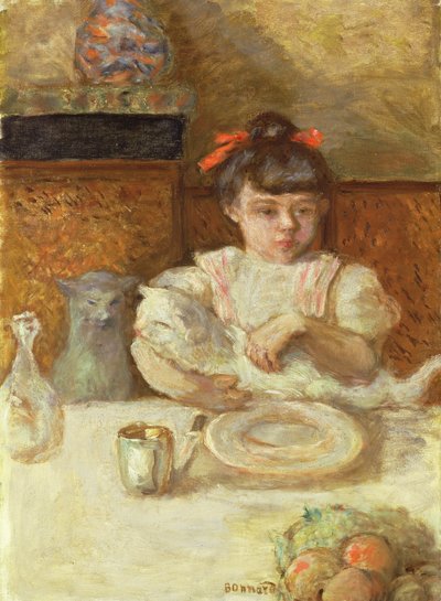Gyermek macskákkal, 1906 körül (olaj, vászon) alkotó: Pierre Bonnard