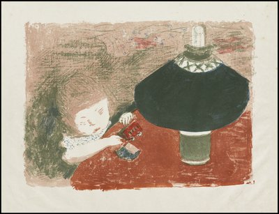 Gyermek lámpával alkotó: Pierre Bonnard