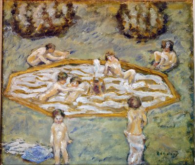 Gyermekek a medencében Gyermekek játszanak a vízben. Pierre Bonnard (1867-1947) festménye London, Marlborough Fine Arts alkotó: Pierre Bonnard