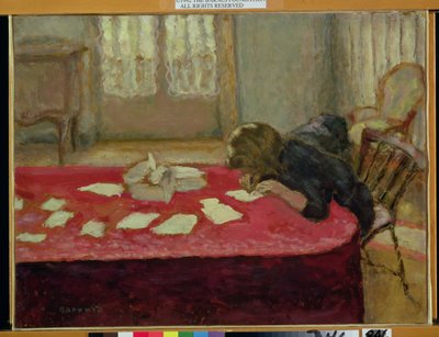 Lány írás alkotó: Pierre Bonnard