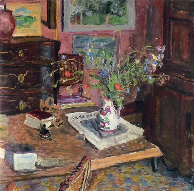 Belső virágokkal, 1910 körül alkotó: Pierre Bonnard