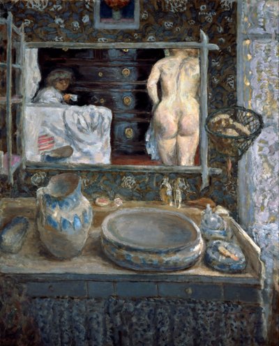 Tükör egy mosdóállvány felett, 1908. alkotó: Pierre Bonnard