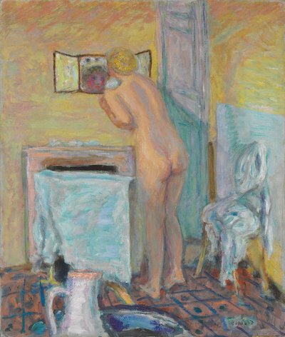Akt a tükör vagy a fürdőző előtt; Nu devant la glace ou Baigneuse alkotó: Pierre Bonnard