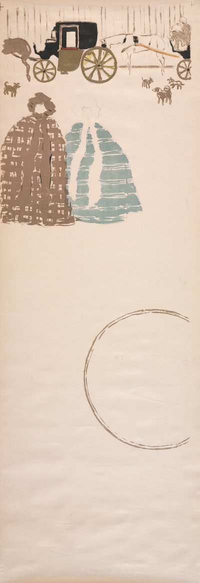 Nursemaids Promenade, Kocsifríz, 1895. alkotó: Pierre Bonnard