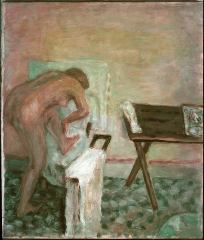 Kis meztelen támaszkodva alkotó: Pierre Bonnard