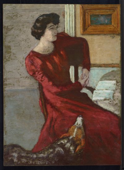 Madame Hessel, avagy a piros ruhás nő portréja, 1901 alkotó: Pierre Bonnard