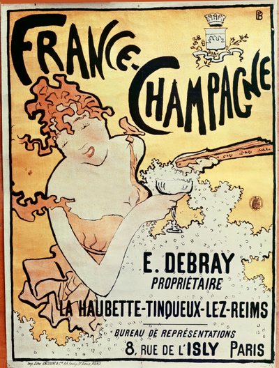France Champagne-t reklámozó plakát, 1891 alkotó: Pierre Bonnard
