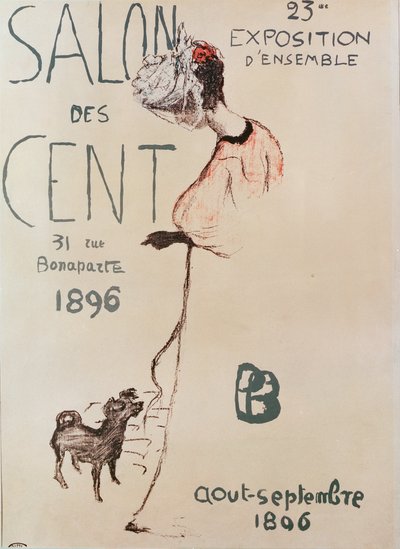 A Salon des Cent 23. kiállítását hirdető plakát, 1896 alkotó: Pierre Bonnard