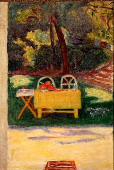 Kóstoló a kertben. Pierre Bonnard (1867-1947) festménye, 1910 körül. Olaj, vászon, V: 65x44 cm Milánó, Magángyűjtemény alkotó: Pierre Bonnard