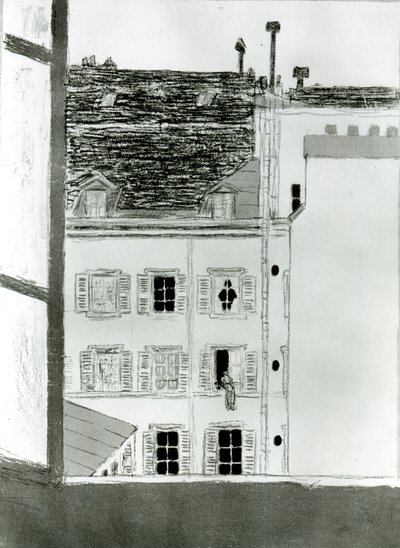 A ház az udvarban alkotó: Pierre Bonnard