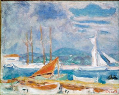 Saint Tropez kikötője Pierre Bonnard festménye (1867-1947) 1914 Saint-Tropez, Musee de l