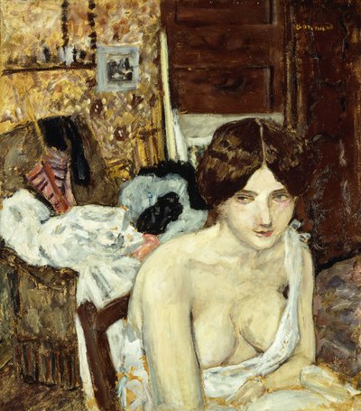 A pihenő modell; Le Repos de Modele, 1910 körül (olaj, fedélzeten) alkotó: Pierre Bonnard