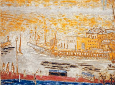 Trouville, elhagyja a kikötőt Pierre Bonnard festménye (1867-1947) 1938-1945 Méret: 77x103 cm Párizs, Nemzeti Modern Művészeti Múzeum alkotó: Pierre Bonnard