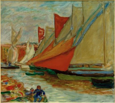 Vitorlázás a szárazföldön / Vitorlás hajók Cannes-ban alkotó: Pierre Bonnard