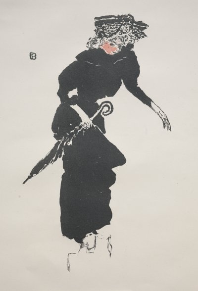 Nő egy esernyővel alkotó: Pierre Bonnard