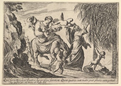 Angyalok randevúznak a gyermeknek, 1610-42. alkotó: Pierre Brebiette