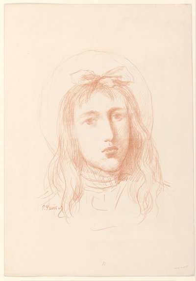 Egy lány feje alkotó: Pierre Cécile Puvis de Chavannes