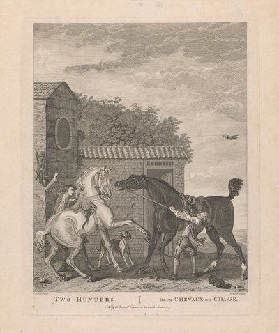 2. Two Hunters / Two Hunting Horses alkotó: Pierre Charles Canot