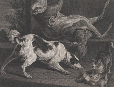 Kutyák és csendélet, 1778 alkotó: Pierre Charles Canot