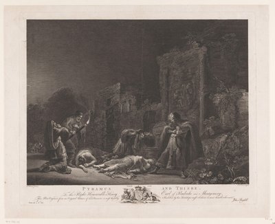 Pyramus és Thisbea Pyramus és Thisbe (cím az objektumon) Anglia fő festményei (sorozat címe) A legtöbb nagybetűs festmény Angliában (sorozat címe) alkotó: Pierre Charles Canot