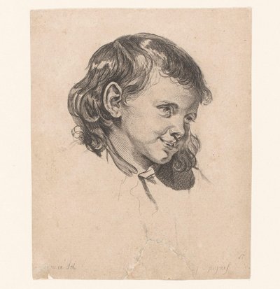 Gyermekfej, jobbra fordítva Különböző figurák fejei (sorozat címe) ir. Cahier de Têtes de différens Caracteres (sorozat címe) alkotó: Pierre Charles Ingouf