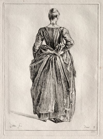 Tanulmány egy nőről hátulról. alkotó: Pierre Charles Trémolière
