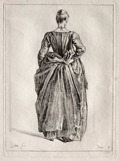 Tanulmány egy nőről hátulról alkotó: Pierre Charles Trémolière