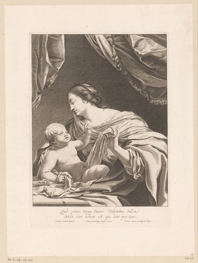 Mária gyermekével alkotó: Pierre Daret