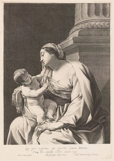 Szűz Mária a gyermekkel alkotó: Pierre Daret