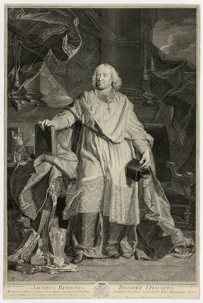 Jacques Bénigne Bossuet meaux-i püspök portréja alkotó: Pierre Drevet
