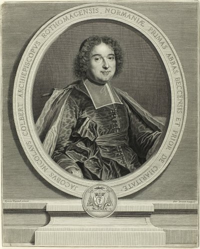 Jacques Nicolas Colbert roueni érsek portréja alkotó: Pierre Drevet