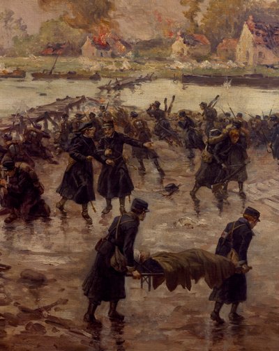 Fighting Along the Yser, 1914. október, Naymark e Ballue, részlet alkotó: Pierre-Ernest and Neymark Gustave Ballue