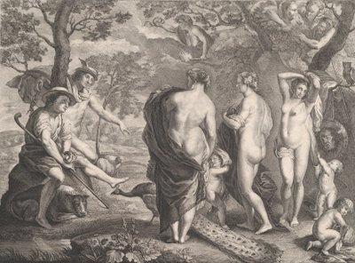 A párizsi ítélet, 1750 alkotó: Pierre Etienne Moitte