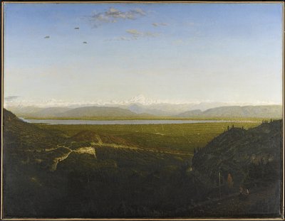 Kilátás a Mont Blanc-ra, lásd a La Faucille-ból, 1865 körül (olaj, vászon) alkotó: Pierre Etienne Theodore Rousseau