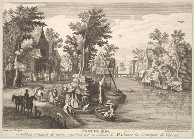 Port de Mer tengeri kikötője a Madame la Comtesse de Verrue gyűjteményében található festmény után. alkotó: Pierre Francois Beaumont